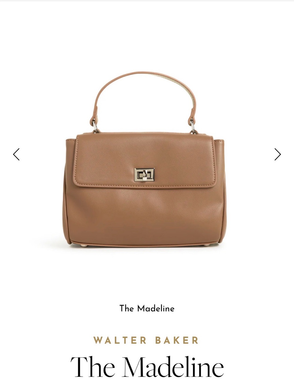 Walter Baker Madeline Top-Handle Satchel in Tan